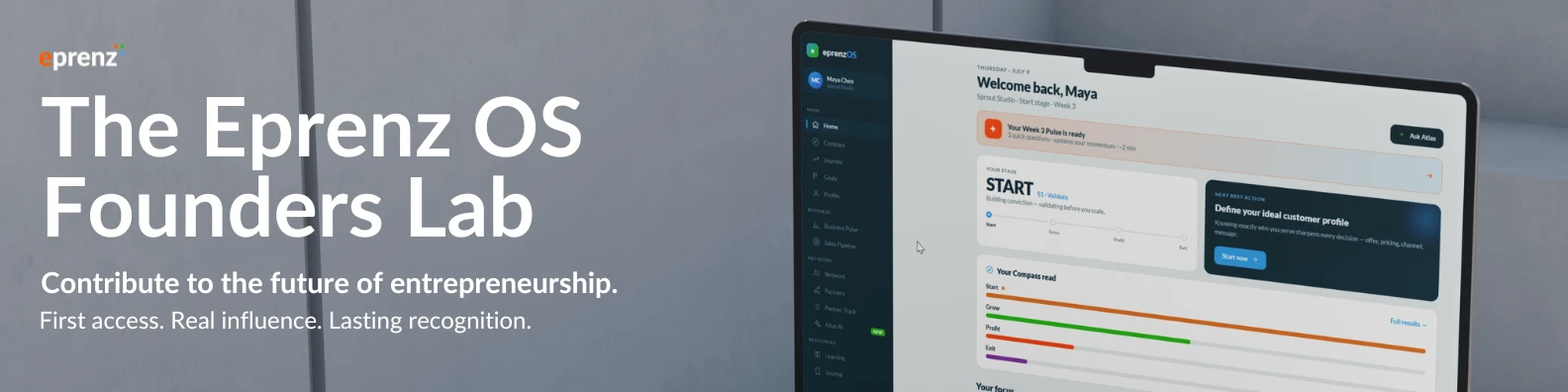 Eprenz OS beta, built around your next decision